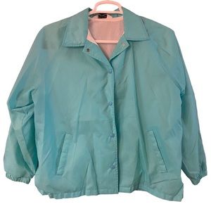 Blair Vintage Teal Lined Windbreaker Size L